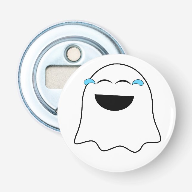 Abrebotellas ¡Emoji de fantasma divertido! (Anverso)