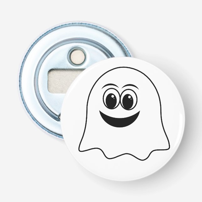 Abrebotellas ¡Emoji de fantasma divertido! (Anverso)