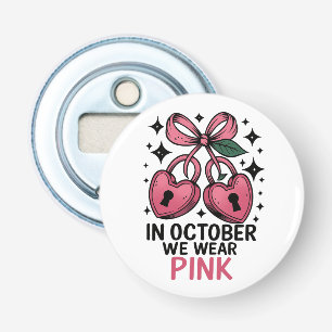 Abrebotellas En octubre llevamos rosa Conciencia del cáncer 