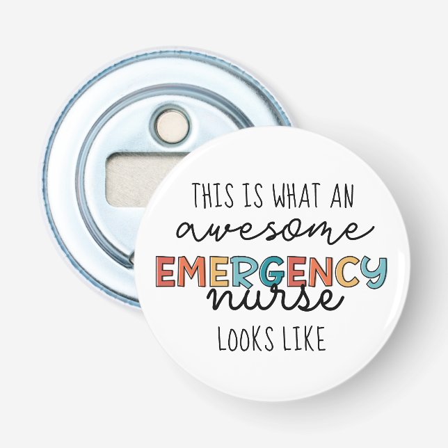 Abrebotellas Enfermera de emergencia Graciosa e Impresionante r (Anverso)