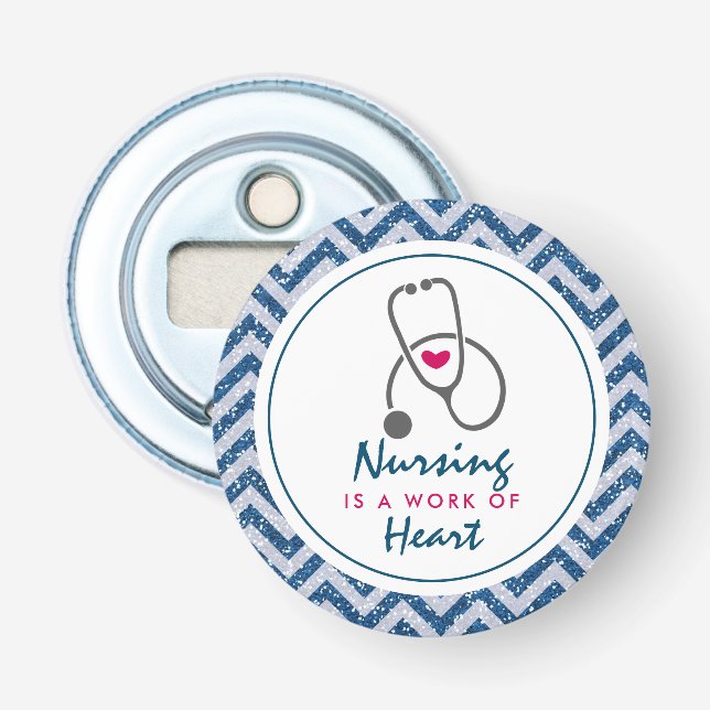 Abrebotellas Enfermería es un trabajo de Heart Saying con Steth (Anverso)