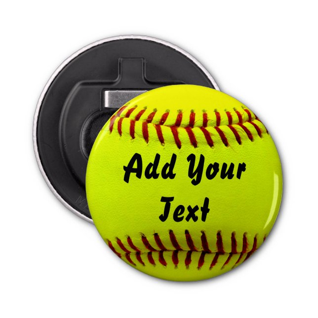 Abrebotellas Entrenador del equipo deportivo Sofball Yellow (Anverso)