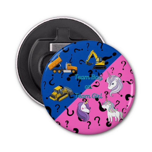 Abrebotellas Equipo pesado Team Boy vs Equipo Chica vs Unicorni (Anverso)