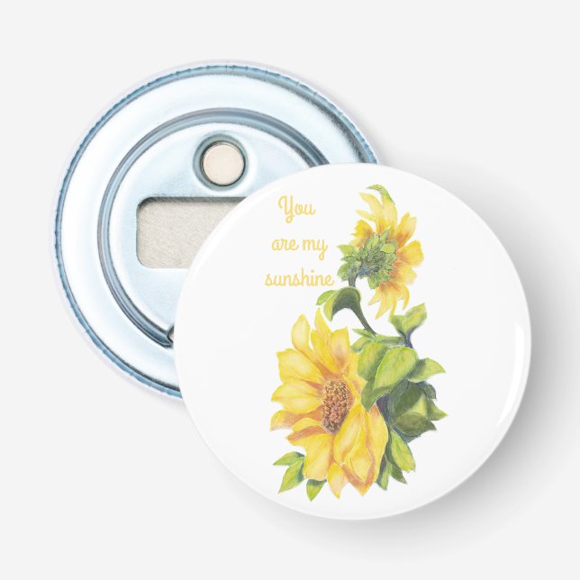 Abrebotellas Eres mi cita de la flor de girasol. (Anverso)