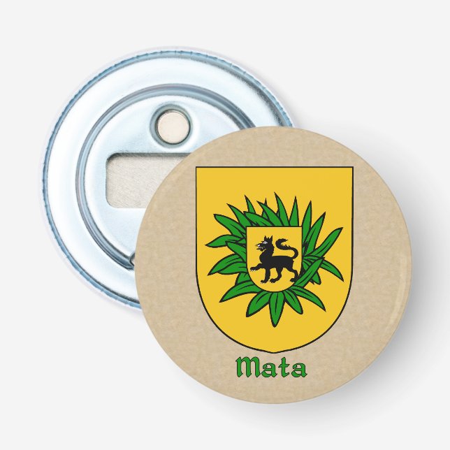 Abrebotellas Escudo de armas histórico de Mata (Anverso)