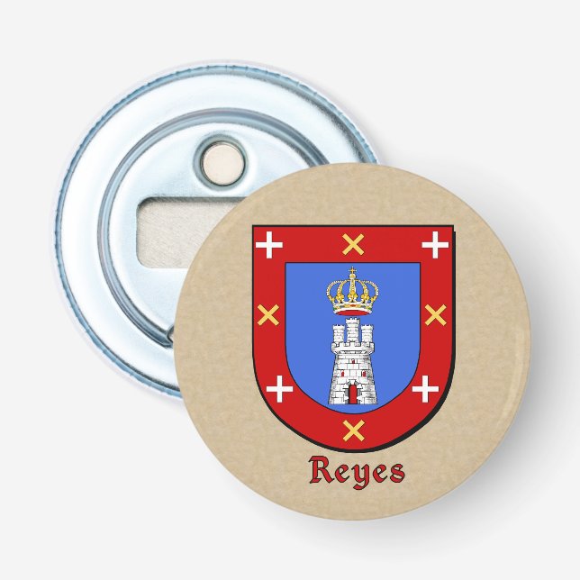 Abrebotellas Escudo de armas histórico de Reyes (Anverso)