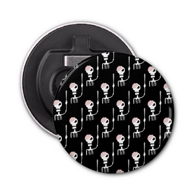Abrebotellas Esqueleto de Halloween con espada (Anverso)
