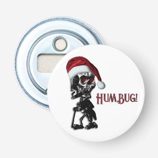 Abrebotellas Esqueleto de Navidad fumando puro Humbug