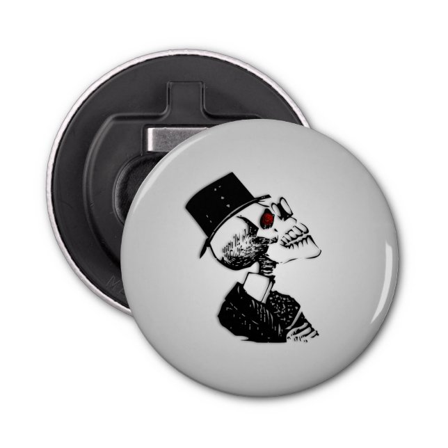 Abrebotellas Esqueleto de ojos rojos (Anverso)