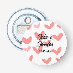 Abrebotellas estilo de texto minimalista simple blanco corazón