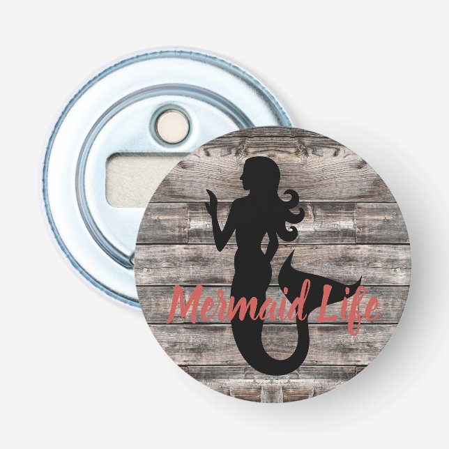 Abrebotellas estilo rústico de diseño MERMAID | (Anverso)