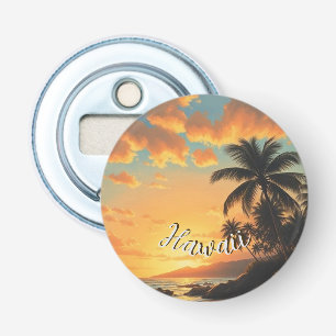Abrebotellas Estilo vintage hawaiano viaje costa mar atardecer
