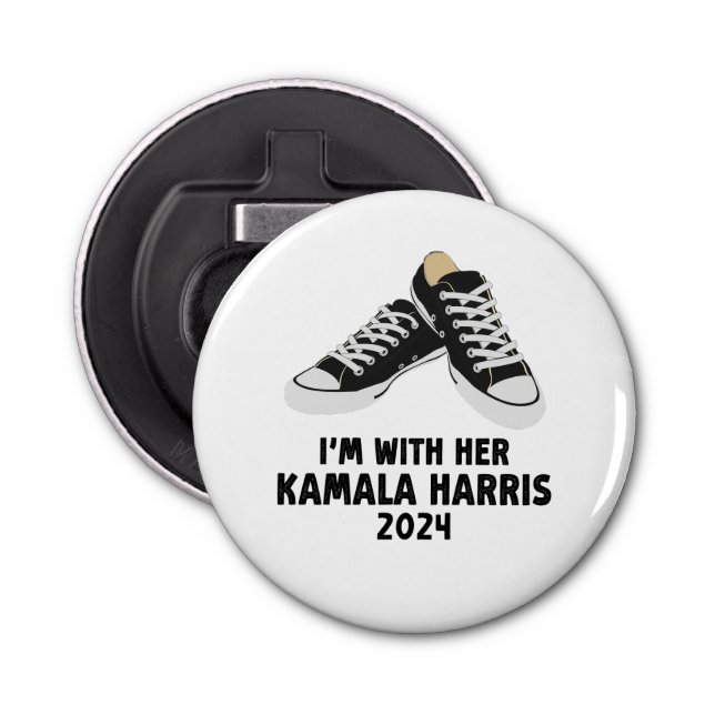 Abrebotellas Estoy con su apoyo Kamala Harris (Anverso)
