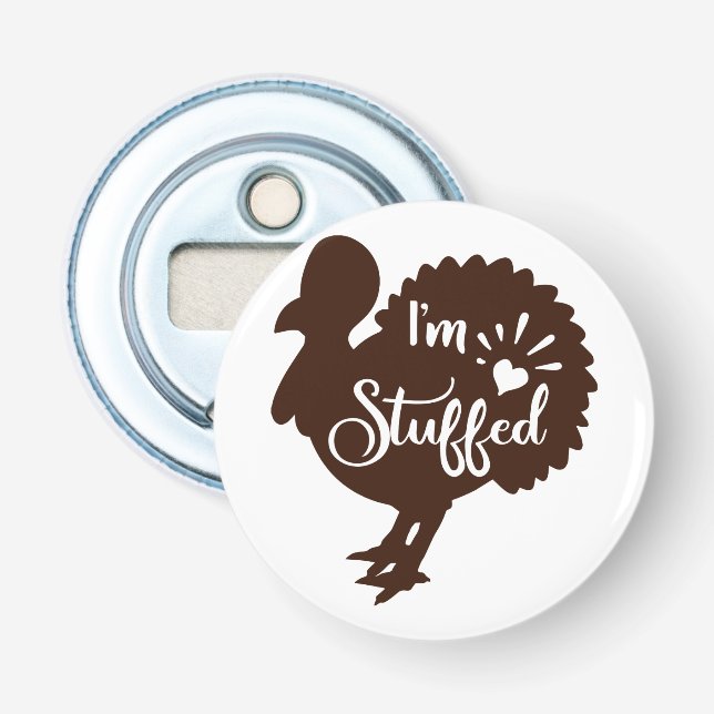 Abrebotellas Estoy lleno de Diversión Graciosa de Gracias (Anverso)