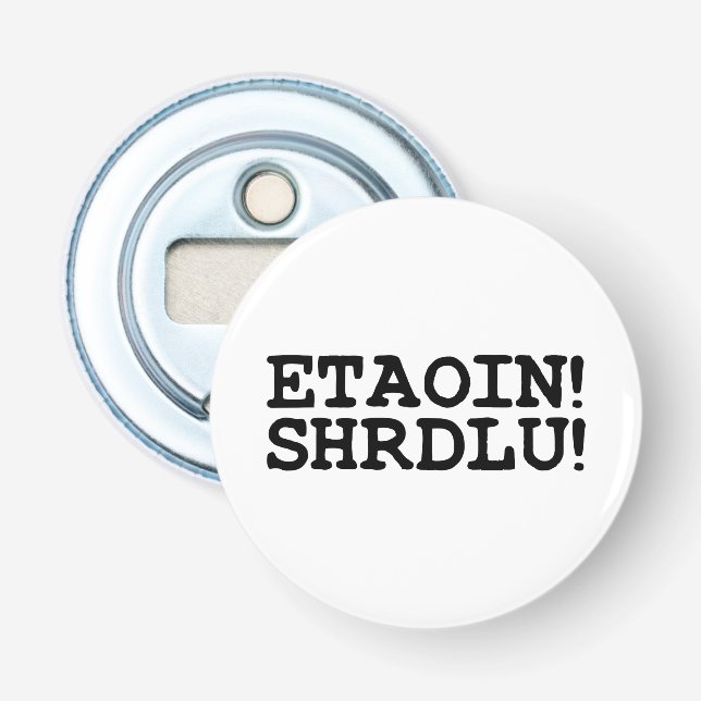 ABREBOTELLAS ¡ETAOIN! ¡SHRDLU! (Anverso)