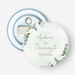 Abrebotellas Eucalyptus Wedding Bottle Opener 1001A<br><div class="desc">Celebrate your special day with timeless elegance using this beautifully designed Wedding Bottle Opener. These Bottle Opener strikes the perfect balance between classic proportion and modern style, making it an ideal choice for your wedding. Featuring a delicate green eucalyptus design, the artwork brings a fresh, natural feel that suits a...</div>