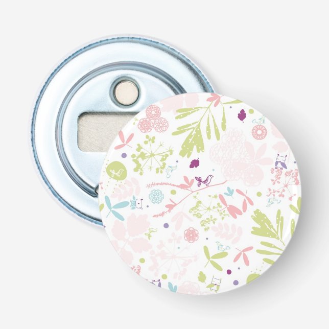 Abrebotellas exhibición del modelo floral (Anverso)