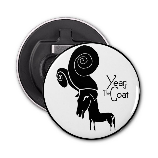 Abrebotellas Extraño Ram Goat Año Chino Abierto Botella Zodiac (Anverso)