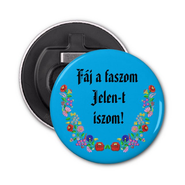 Abrebotellas Fáj a faszom Jelen-t iszom! kék sörnyitó (Anverso)