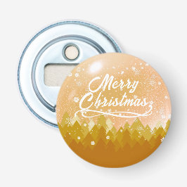 Abrebotellas Fancy Gold Peaceful Snow Forest Feliz Navidad