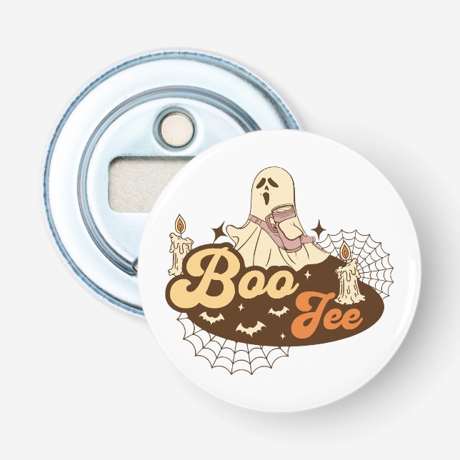 Abrebotellas Fantasma Boo-Jee Halloween divertido (Anverso)