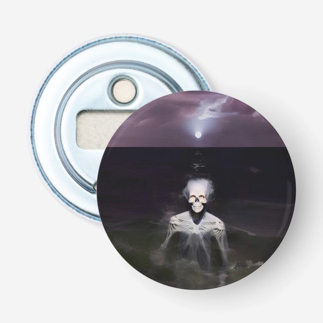 Abrebotellas Fantasma en el mar - Pintura de petróleo (Anverso)