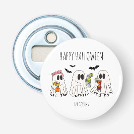 Abrebotellas Fantasma y cócteles retro lindo Feliz Halloween