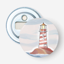Abrebotellas Faro clásico | Acuarela costera oceánica