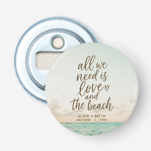 Favor de boda de playa elegante Amor & la playa