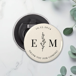 Abrebotellas Favor de boda personalizado Botón elegante