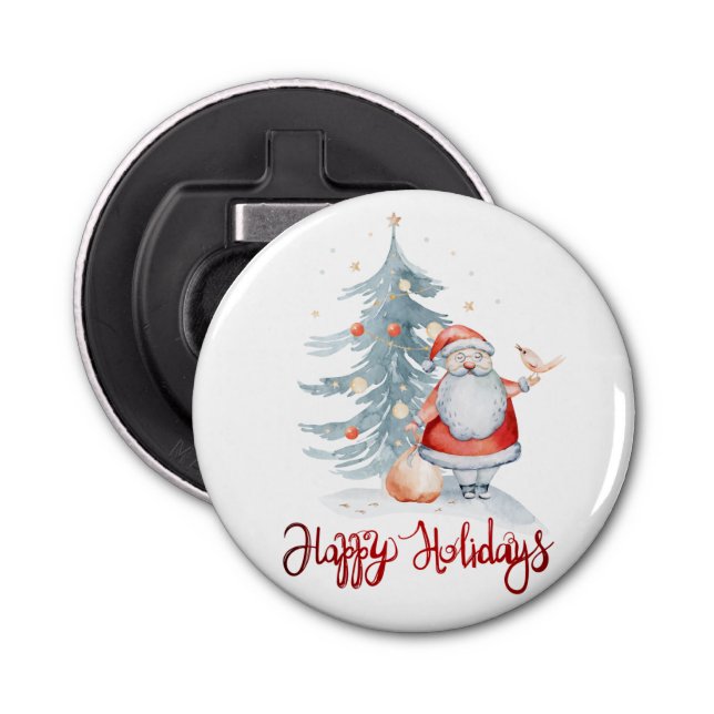 Abrebotellas Felices fiestas, Santa Claus Pine Tree (Anverso)