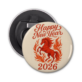 Abrebotellas Feliz Año Nuevo 2026 Fiery Horse