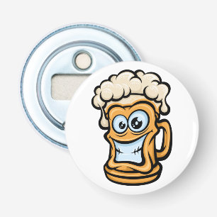 Abrebotellas Feliz Cerveza Mug, Ilustracion divertido