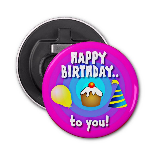 Abrebotellas Feliz Cumpleaños Para Tu Círculo Diseño-47555 (Anverso)
