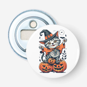 Abrebotellas Feliz Halloween Bruja Gato
