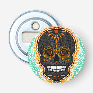 Abrebotellas Feliz Muertos - Cráneo de azúcar festivo