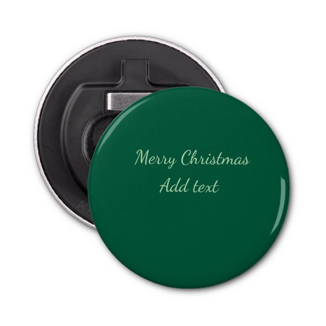 Abrebotellas Feliz Navidad verde planicie vacaciones en solitar (Anverso)