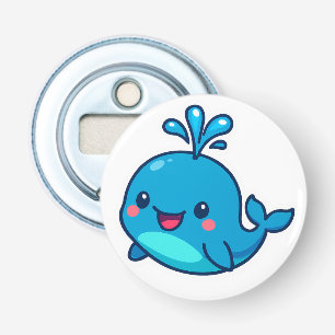 Abrebotellas Feliz Pegatina de ballenas de Kawaii - amigo íntim