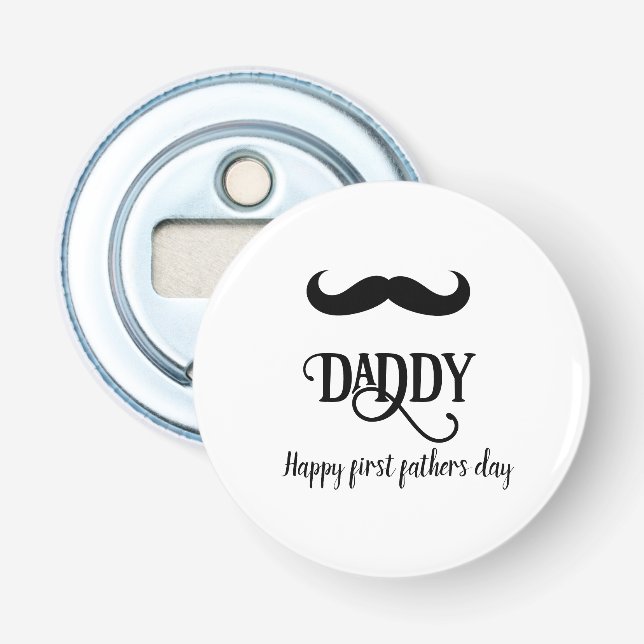Abrebotellas Feliz primer día del padre personalizado (Anverso)