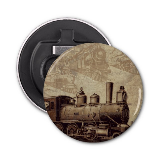 Abrebotellas Ferrocarril de tren de época (Anverso)