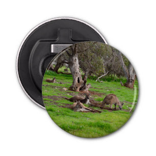 Abrebotellas Fiesta de madera de canguro, abertura de botellas 