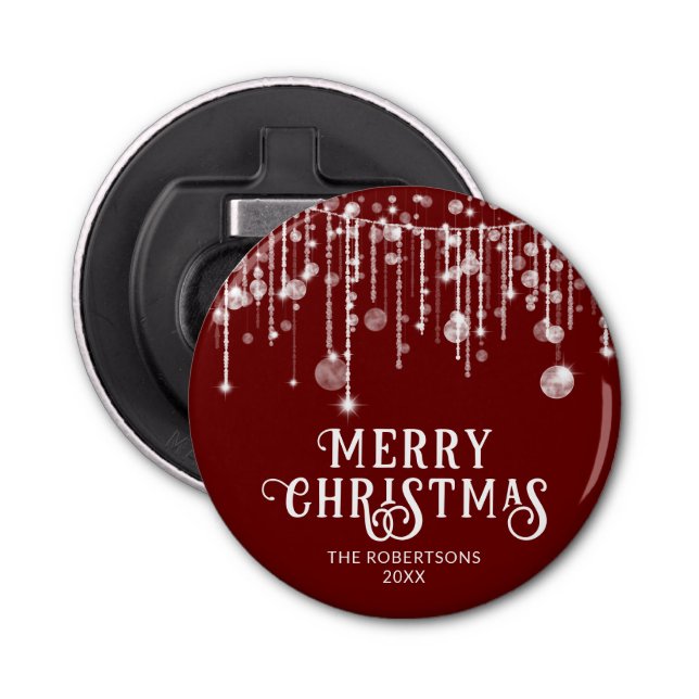 Abrebotellas Fiesta de Navidades de Red String Lights (Anverso)