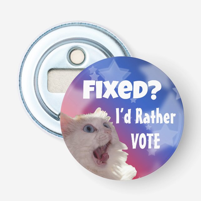 Abrebotellas ¿Fijo? Prefiero votar (Anverso)