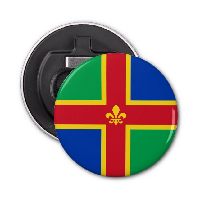 Abrebotellas Flag of Lincolnshire Bottle Opener (Anverso)