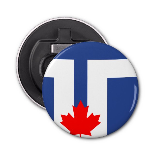 Abrebotellas Flag of Toronto, Ontario Bottle Opener (Anverso)