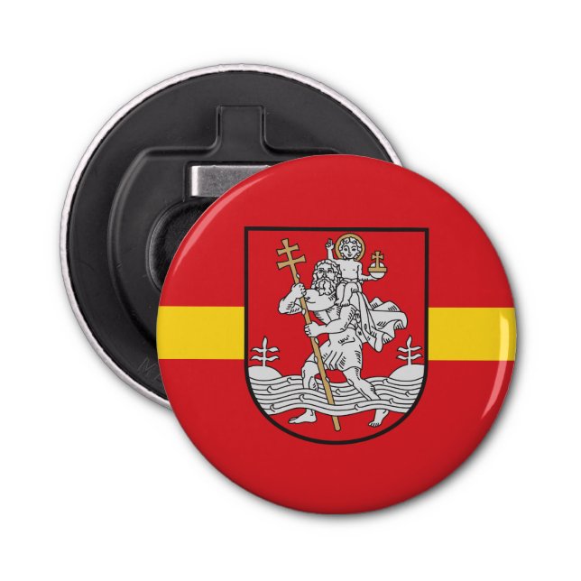 Abrebotellas Flag of Vilnius, Lithuania Bottle Opener (Anverso)