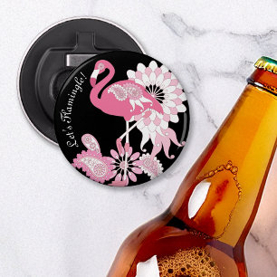 Abrebotellas Flamenco Rosa Negro Moderno Caprichoso