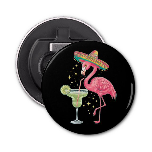 Abrebotellas Flamingo Beber Margarita Gracioso Poncho Mexicano (Anverso)