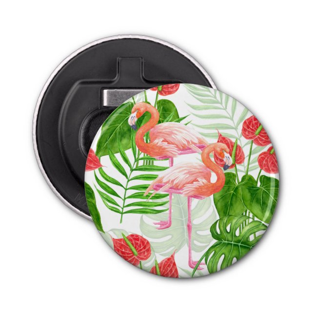 Abrebotellas Flamingo garden (Anverso)