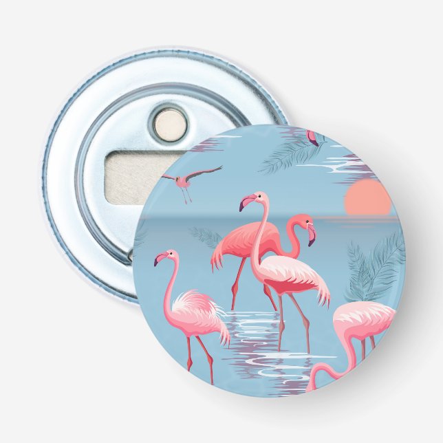 Abrebotellas Flamingos Patrón 1 (Anverso)